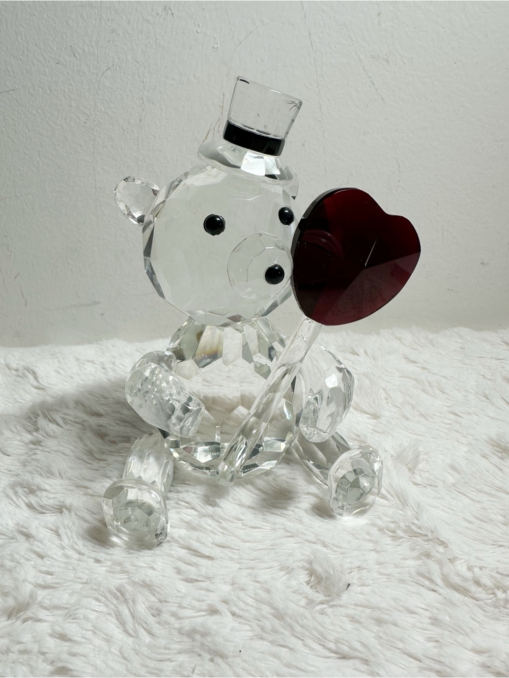 Vintage Shannon Crystal by Godinger Teddy Bear with Heart Original Box